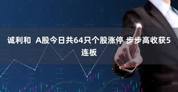 诚利和  A股今日共64只个股涨停 步步高收获5连板